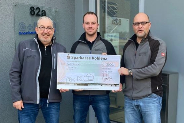 Großzügige Unterstützung der G+K Firmengruppe aus Neuwied