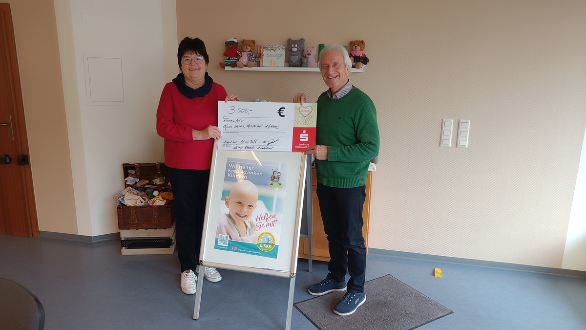 Poster Bild der Spende Langjähriger Einsatz für den guten Zweck