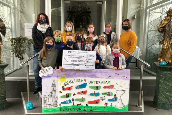 Kommunionkinder Saffig spenden